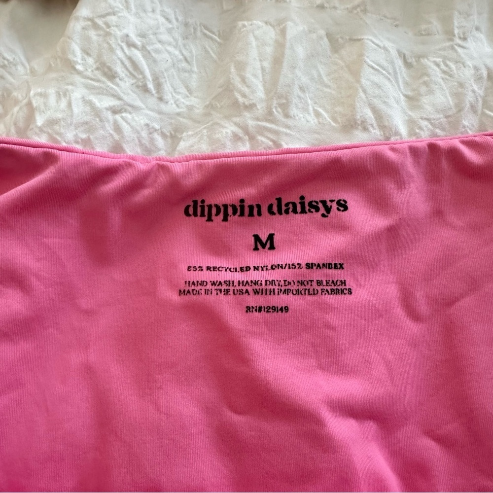 Dippin Daisys High Waist Cheeky Pink Bikini Set Top Bottom Seaport Betty Peony - Picture 8 of 11